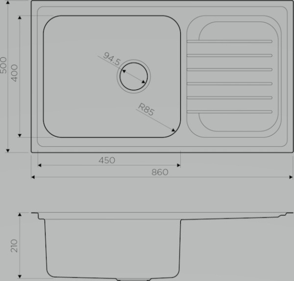 Мойка для кухни Omoikiri Haruna 86 IN 4993451