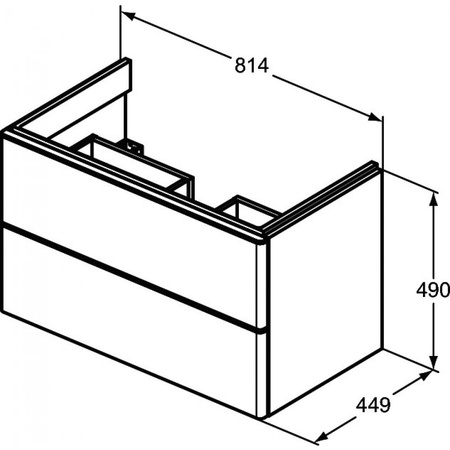 Тумба для раковины (81х45) Ideal Standard ADAPTO T4296PB