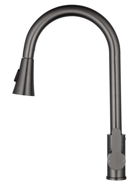 Смеситель для кухни с выдвижным изливом WONZON & WOGHAND, темный графит WW-121E201L-BGG Смеситель для кухни с выдвижным изливом WONZON & WOGHAND, темный графит WW-121E201L-BGG