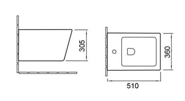 Биде подвесное Vincea Q-Line VB1-12G1B золото