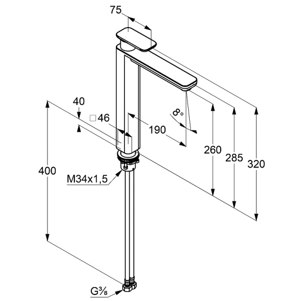 Смеситель для раковины Kludi E2 492980575