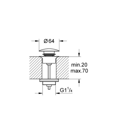 Донный клапан Grohe Veris 65807 DA0 (65807DA0)
