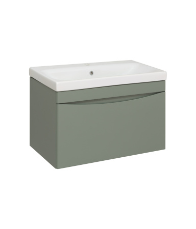 Тумба под раковину Runo подвесная цемент (под умывальник Moduo 80 ) Афина 80 (00-00001213)