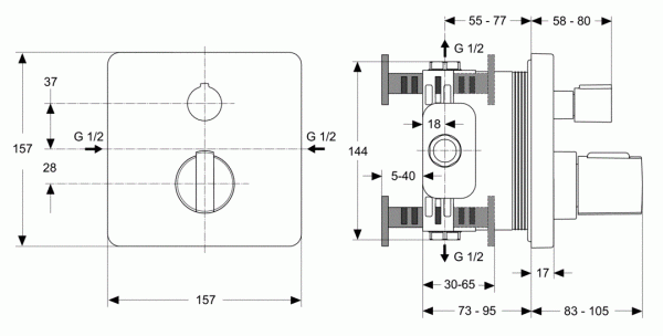 Смеситель для душа Ideal Standard Ceratherm 200 A4662AA