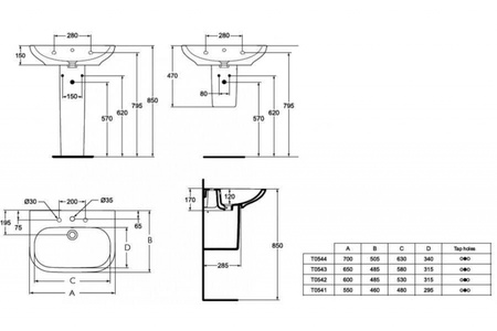 Раковина Ideal Standard Active T054301