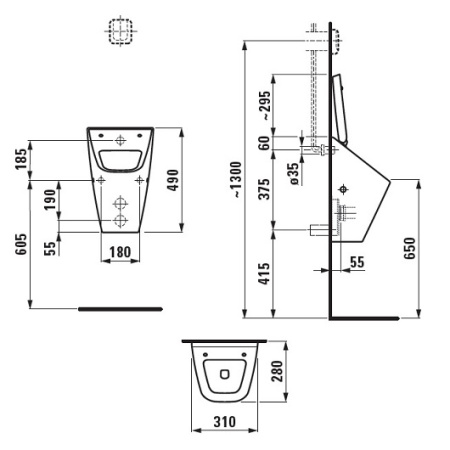 Писсуар Laufen Vila 8.4114.1.000.000.1