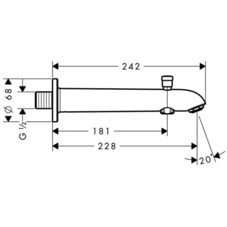 Излив на ванну Hansgrohe 13424000
