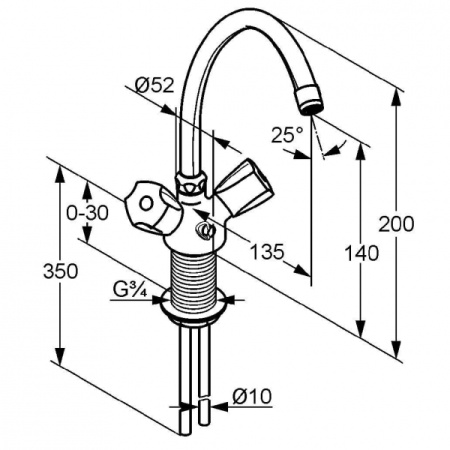 Смеситель для раковины Kludi Standard 210580515