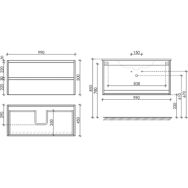 Тумба под раковину Sancos  Libra LB100ECH