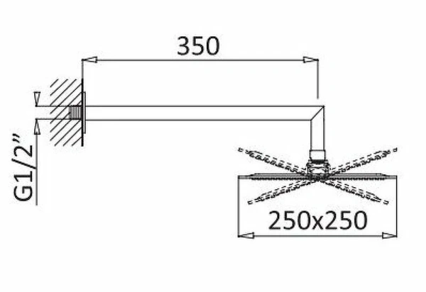 Верхний душ Cezares Czr CZR-B-TDD-25-BIO