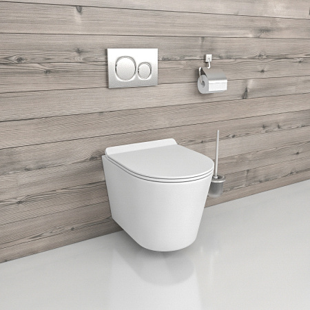 Подвесной безободковый унитаз с сиденьем микролифт beWash Aldo BKWHR401480