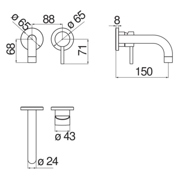Смеситель для раковины Nobili Live LV00199CR