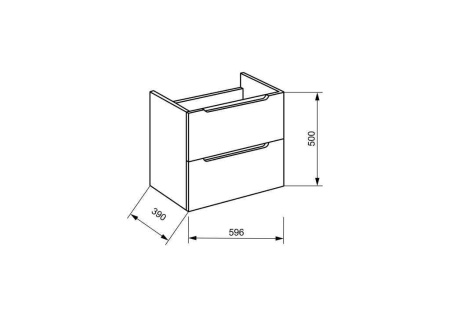 База под раковину подвесная BelBagno ETNA39-700/390-2C-SO-RW-P Rovere Moro