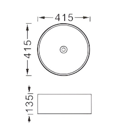 Раковина накладная (41х41) Aquatek Европа  AQ5558-MB