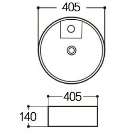 Раковина накладная (40х40) Aquatek Европа  AQ5212-MB