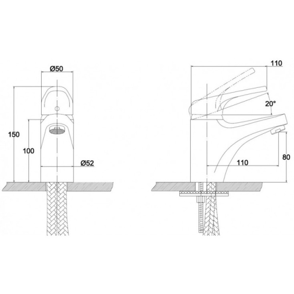 Смеситель для ванны с душем  KAISER County (5500К)