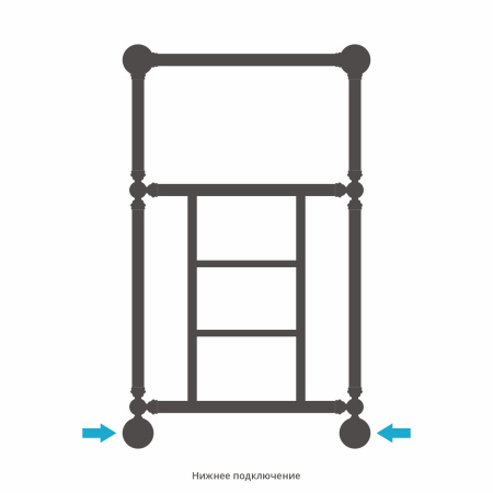 Полотенцесушитель Водяной Сунержа Ренессанс 1452 (86х50) Золото 03-0282-8650