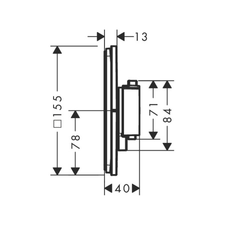 Термостат для душа на 2 потребителя Hansgrohe ShowerSelect Comfort Q 15583000 хром 