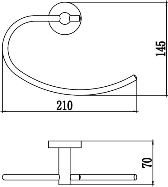 Держатель для полотенец кольцевой Savol 87 S-008760