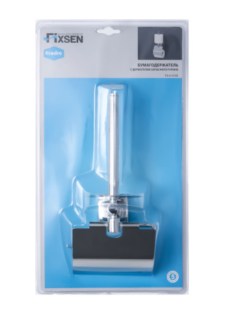 Бумагодержатель с держателем запасного рулона FIXSEN Kvadro FX-61310E
