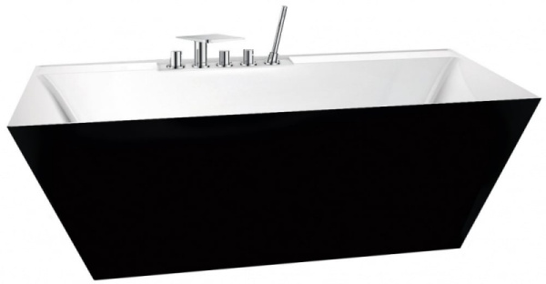 Ванна акриловая BelBagno BB19-NERO/BIA