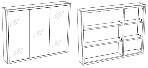 Зеркальный шкаф (90х70) Corozo Айрон 90 SD-00000282