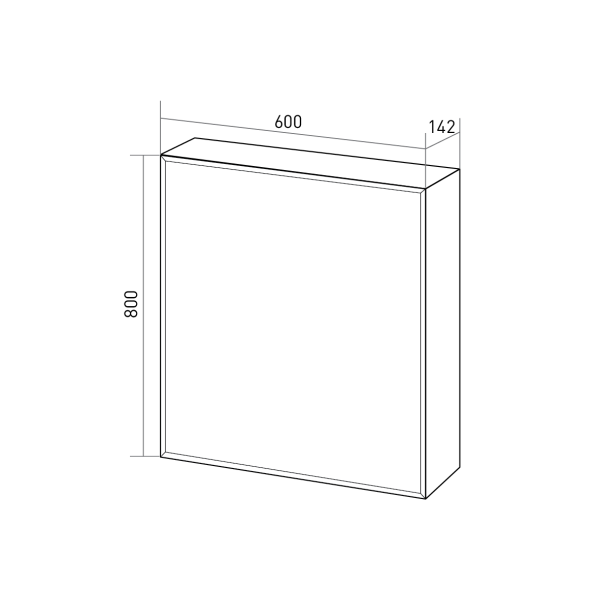Зеркало-шкаф (60х80)  1MarkaСоната 60 У29560