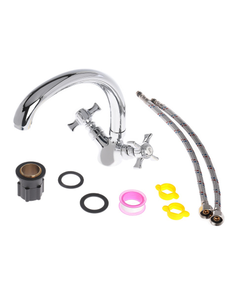 Смеситель для кухни двухвентильный Agger Retro-X A1700200 хром