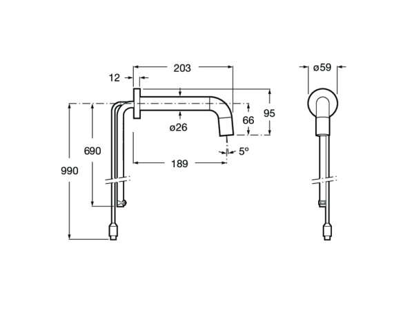 Смеситель для раковины Roca Loft-E 5A3643C00