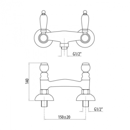 Смеситель для душа Gattoni Vivaldi lever 1307513CO cr
