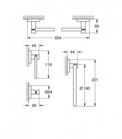 Набор аксессуаров Grohe Essentials 40823001