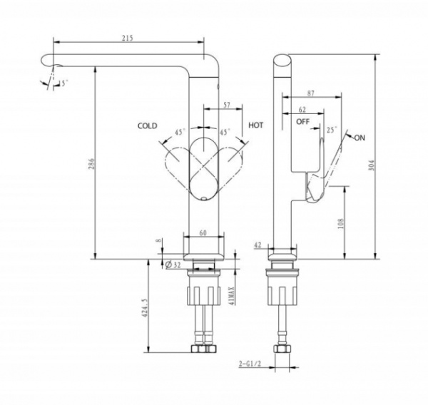 Смеситель для кухни BelBagno Ferrano FER-LAM-CRM