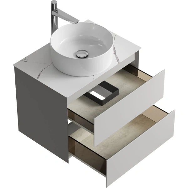 Тумба без раковины 64 см Aqwella Geometria GE01652ST серый туман матовый