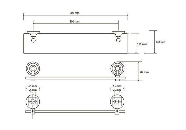 Полочка для полотенец Bemeta Retro 144102187 Полочка для полотенец Bemeta Retro 144102187