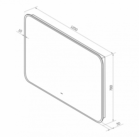Зеркало с подсветкой Art&Max Siena AM-Sie-1200-700-DS-F