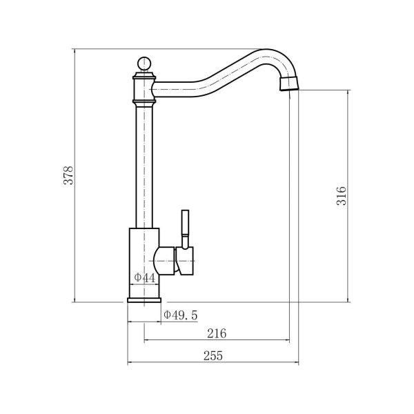 Смеситель для кухни FASHUN A54709 Смеситель для кухни FASHUN A54709