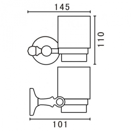 Стакан подвесной Art&Max AM-E-2668SJ-Br