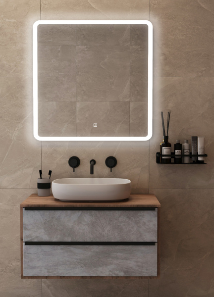 Зеркало RUNO с подсветкой 800х800 Руан Led (ЗЛП2482)