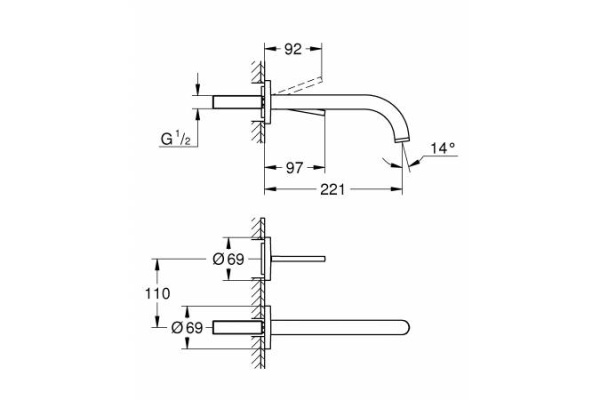 Смеситель для раковины Grohe Atrio New Joy 19918 GL3 (19918GL3) холодный рассвет глянец