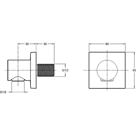 Шланговое подключение Jacob Delafon Modulo E8467-CP
