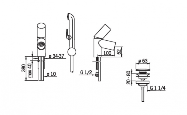Смеситель для раковины Oras Il Bagno Alessi Dot 8612 Смеситель для раковины Oras Il Bagno Alessi Dot 8612