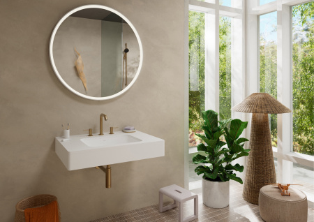 Смеситель на борт ванны 3 отвесртия Hansgrohe Tecturis S 73447140 шлифованная бронза