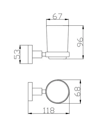 Держатель для стакана стекло Rav Slezak Colorado COA0201