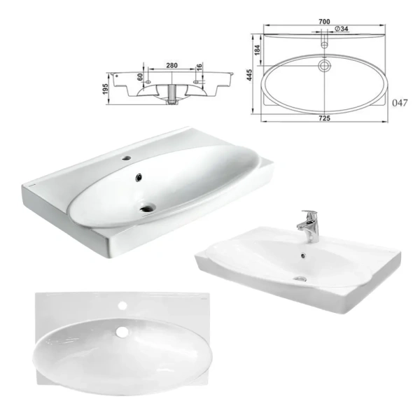 Тумба с раковиной Misty Элвис 70 УТ000014046