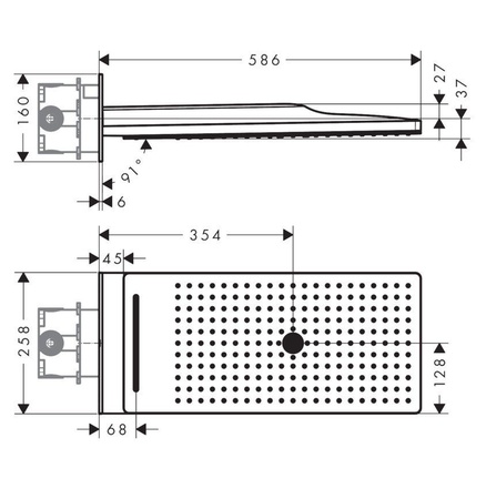 Верхний душ Hansgrohe Rainmaker Select 580 3jet 24001400 белый/хром