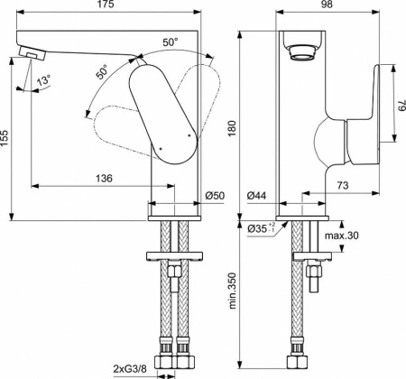 Смеситель для раковины Ideal Standard Cerafine О BC555AA