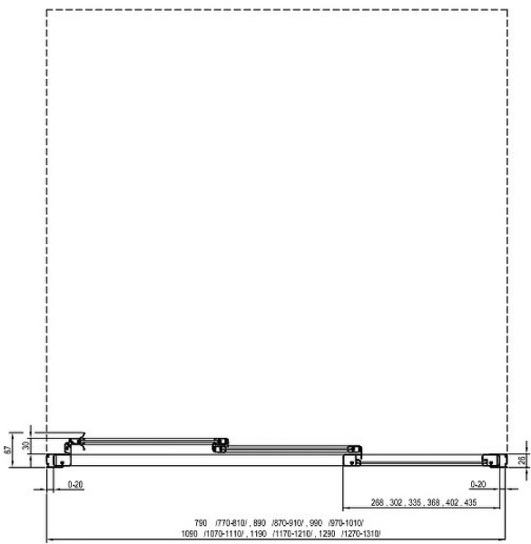Душевая дверь Ravak Supernova ASDP3-130 00VJ03R2ZG