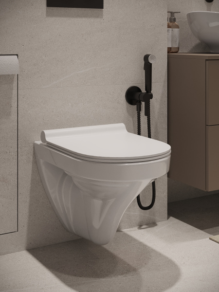 Унитаз подвесной безободковый Agger AT06100 сиденье с микролифтом