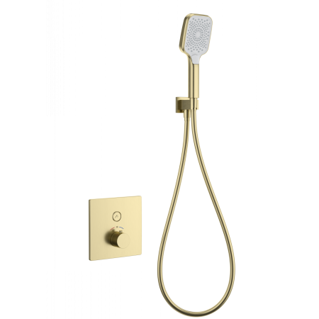 Смеситель для душа с термостатом встраиваемый WONZON & WOGHAND, брашированное золото WW-D1017-B-BG