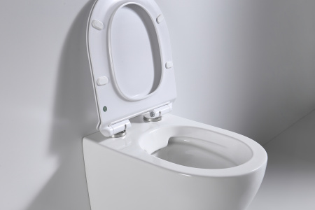 Подвесной безободковый унитаз с сиденьем микролифт beWash Minimal BKWHR003480